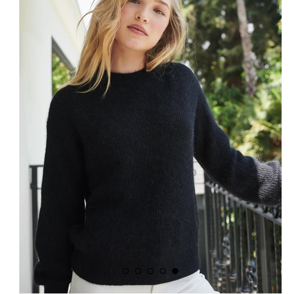 Baby Alpaca Wool Crew Neck Sweater